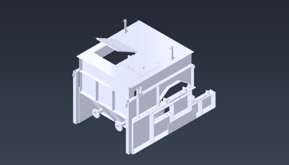 Konveyör şasi sistemi — 3D CAD tasarımı
